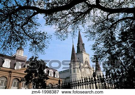 USA, LOUISIANA, NEW ORLEANS, FRENCH QUARTER, ST. LOUIS CATHEDRAL. View Large Photo Image Stock Photo - USA, LOUISIANA, NEW ORLEANS, FRENCH QUARTER, ST. LOUIS CATHEDRAL.. Fotosearch