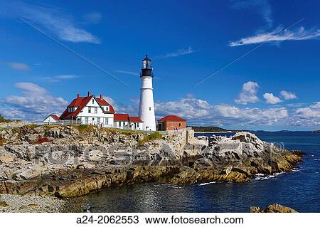 USA, Maine, Portland City, Portland Head Light Station, Fort Williams Park, Cape Elizabeth. View Large Photo Image Stock Image - USA, Maine, Portland City, Portland Head Light Station, Fort Williams Park, Cape Elizabeth.. Fotosearch