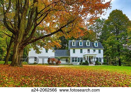 USA, Massachusetts, Berkshire District, Near Lenox City, House. View Large Photo Image Stock Photograph - USA, Massachusetts, Berkshire District, Near Lenox City, House.. Fotosearch