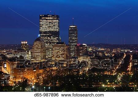 USA, Massachusetts, Boston, Back Bay, John Hancock Building and Prudential Building, evening View Large Photo Image Stock Photograph - USA, Massachusetts, Boston, Back Bay, John Hancock Building and Prudential Building, evening. Fotosearch