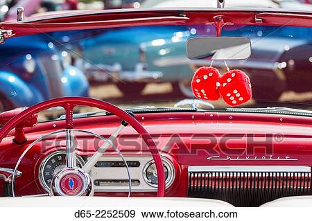 USA, Massachusetts, Gloucester, Antique Car Show, fuzzy dice. View Large Photo Image Stock Photo - USA, Massachusetts, Gloucester, Antique Car Show, fuzzy dice.. Fotosearch