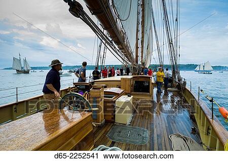USA, Massachusetts, Gloucester, Schooner Festival, aboard the Schooner Virginia. View Large Photo Image Stock Image - USA, Massachusetts, Gloucester, Schooner Festival, aboard the Schooner Virginia.. Fotosearch