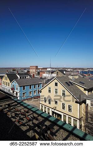 USA, Massachusetts, New Bedford, New Bedford Whaling Museum, elevated view of town from the Davis Observation Deck and New Bedford Harbor. View Large Photo Image Stock Photo - USA, Massachusetts, New Bedford, New Bedford Whaling Museum, elevated view of town from the Davis Observation Deck and New Bedford Harbor.. Fotosearch