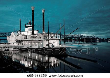 USA, Mississippi, Natchez, Isle of Capri Casino riverboat on Mississippi River, dusk View Large Photo Image Stock Photo - USA, Mississippi, Natchez, Isle of Capri Casino riverboat on Mississippi River, dusk. Fotosearch