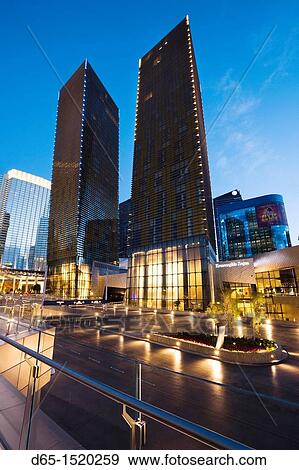 USA, Nevada, Las Vegas, CityCenter, dawn View Large Photo Image Stock Photo - USA, Nevada, Las Vegas, CityCenter, dawn. Fotosearch