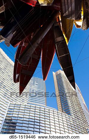 USA, Nevada, Las Vegas, CityCenter, Aria Hotel and canoe sculpture, Big Edge by Nancy Rubins View Large Photo Image Stock Photograph - USA, Nevada, Las Vegas, CityCenter, Aria Hotel and canoe sculpture, Big Edge by Nancy Rubins. Fotosearch