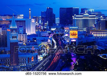 USA, Nevada, Las Vegas, The Strip, Las Vegas Boulevard, high vantage view, dusk View Large Photo Image Stock Photograph - USA, Nevada, Las Vegas, The Strip, Las Vegas Boulevard, high vantage view, dusk. Fotosearch
