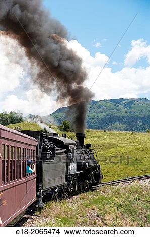 USA, New Mexico, Chama. The Cumbres and Toltec Scenic Railroad. View Large Photo Image Picture - USA, New Mexico, Chama. The Cumbres and Toltec Scenic Railroad.. Fotosearch