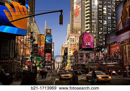 Stock Photo - USA, New York, by Time Square.. Fotosearch