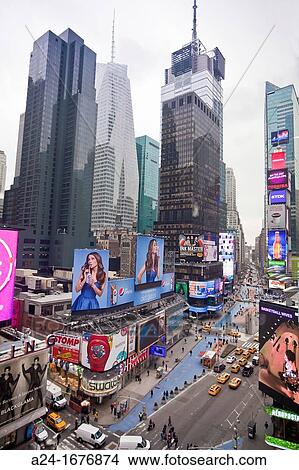 USA, New York City, Manhattan, Midtown, Times Square, Broadway Avenue View Large Photo Image Picture - USA, New York City, Manhattan, Midtown, Times Square, Broadway Avenue. Fotosearch
