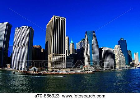 Stock Image - USA, New York City, Manhattan skyline. Fotosearch