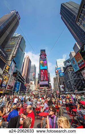 Stock Image - USA, New York City, Manhattan, Times Square.. Fotosearch