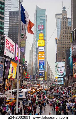 USA, New York City, Manhattan, Times Square. View Large Photo Image Stock Image - USA, New York City, Manhattan, Times Square.. Fotosearch