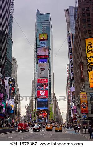 USA, New York City, Manhattan, Times Square View Large Photo Image Stock Photo - USA, New York City, Manhattan, Times Square. Fotosearch