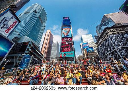 Stock Photography - USA, New York City, Manhattan, Times Square.. Fotosearch