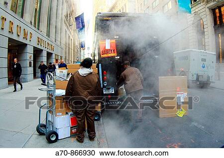USA, New York City, Manhattan, UPS truck View Large Photo Image Stock Image - USA, New York City, Manhattan, UPS truck. Fotosearch