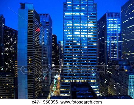USA. New York city. Midtown buildings at dusk View Large Photo Image Stock Photograph - USA. New York city. Midtown buildings at dusk. Fotosearch
