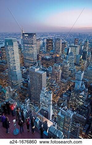 USA, New York City, Midtown Manhattan from Top of the Rock Terrace View Large Photo Image Stock Image - USA, New York City, Midtown Manhattan from Top of the Rock Terrace. Fotosearch