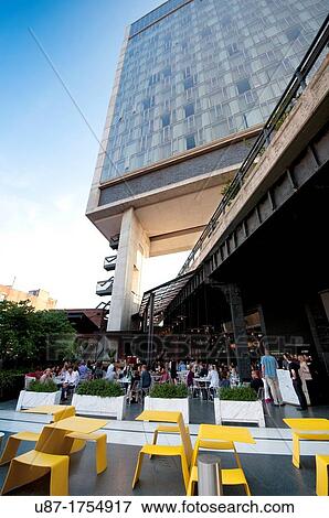 USA, New York, New York City, Manhattan, West Side, Meat Packing District, High Line Elevated Park, Standard Hotel Restaurant View Large Photo Image Stock Photo - USA, New York, New York City, Manhattan, West Side, Meat Packing District, High Line Elevated Park, Standard Hotel Restaurant. Fotosearch