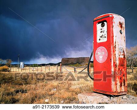 Usa, NM, abandoned gas station in the navajo reservation. View Large Photo Image Stock Photo - Usa, NM, abandoned gas station in the navajo reservation.. Fotosearch