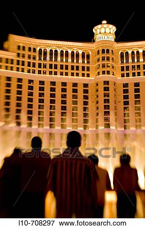 USA, NV, Las Vegas. The Bellagio hotel with fountains depicted with a special effect lens. View Large Photo Image Stock Photo - USA, NV, Las Vegas. The Bellagio hotel with fountains depicted with a special effect lens.. Fotosearch