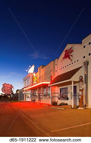 USA, Oklahoma, Elk City, National Route 66 Museum, buildings, dusk View Large Photo Image Stock Image - USA, Oklahoma, Elk City, National Route 66 Museum, buildings, dusk. Fotosearch