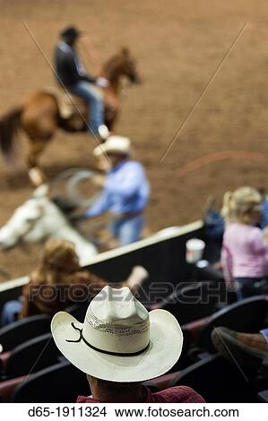 Picture - USA, Oklahoma, Oklahoma City, Oklahoma State Fair Park, Cowboy Rodeo Competition, cowboy. Fotosearch