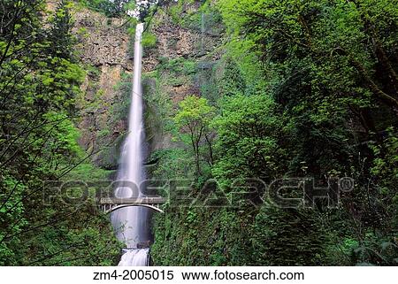 USA, OREGON, COLUMBIA RIVER GORGE, MULTNOMAH FALLS. View Large Photo Image Stock Photography - USA, OREGON, COLUMBIA RIVER GORGE, MULTNOMAH FALLS.. Fotosearch