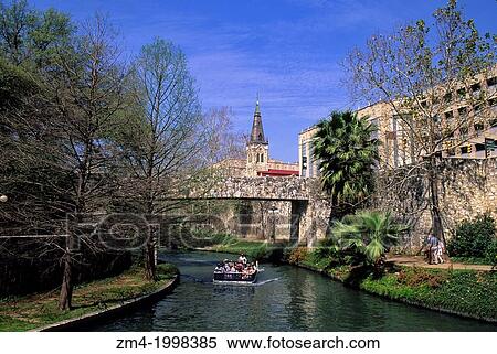 USA, TEXAS, SAN ANTONIO, RIVERWALK, TOUR BOAT. View Large Photo Image Stock Photography - USA, TEXAS, SAN ANTONIO, RIVERWALK, TOUR BOAT.. Fotosearch