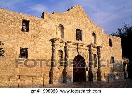 USA, TEXAS, SAN ANTONIO, THE ALAMO, SHRINE, IN EVENING LIGHT. View Large Photo Image Stock Image - USA, TEXAS, SAN ANTONIO, THE ALAMO, SHRINE, IN EVENING LIGHT.. Fotosearch
