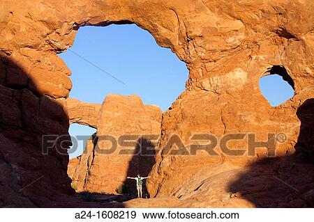 USA-Utah-Arches National Park-Turret Arch View Large Photo Image Stock Photo - USA-Utah-Arches National Park-Turret Arch. Fotosearch