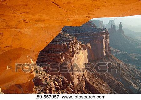 USA, UTAH, Mesa Arch, sunrise over the canyon lands National Park View Large Photo Image Stock Photo - USA, UTAH, Mesa Arch, sunrise over the canyon lands National Park. Fotosearch