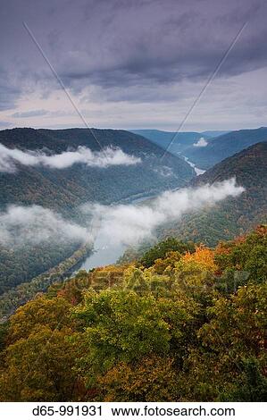 USA, West Virginia, Beckley-area, Grandview, New River Gorge National River, Grandview overlook, autumn, dawn View Large Photo Image Stock Image - USA, West Virginia, Beckley-area, Grandview, New River Gorge National River, Grandview overlook, autumn, dawn. Fotosearch