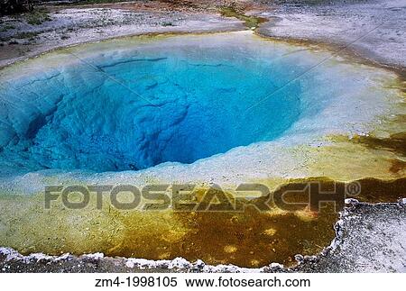 USA, WYOMING, YELLOWSTONE NATIONAL PARK, UPPER GEYSER BASIN, MORNING GLORY POOL. View Large Photo Image Stock Photography - USA, WYOMING, YELLOWSTONE NATIONAL PARK, UPPER GEYSER BASIN, MORNING GLORY POOL.. Fotosearch