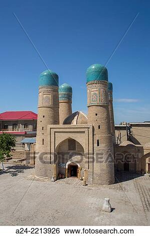 Uzbekistan, Bukhara City, Chor Minor Madrassah, (W. H. ). View Large Photo Image Stock Photograph - Uzbekistan, Bukhara City, Chor Minor Madrassah, (W. H. ).. Fotosearch