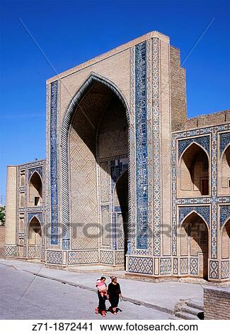 Stock Image - Uzbekistan, Bukhara, Ulug Beg Medressa,. Fotosearch