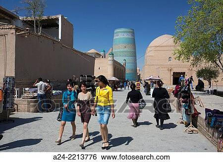 Uzbekistan, Khorezm Region, Khiva City (W. H. ). View Large Photo Image Stock Photograph - Uzbekistan, Khorezm Region, Khiva City (W. H. ).. Fotosearch