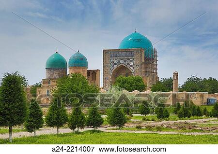 Stock Photo - Uzbekistan, Shahrisabz City, Dorut Tilovat Memorial Complex,.. Fotosearch