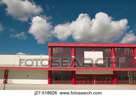 Vacant red storefront View Large Photo Image Stock Photograph - Vacant red storefront. Fotosearch