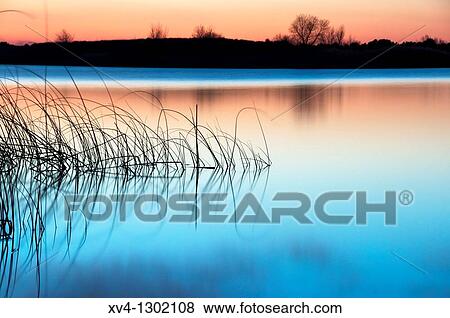 Stock Photo - Valdelafuen Reservoir, SBdaba, Cinco Villas, Aragon, Spain.. Fotosearch