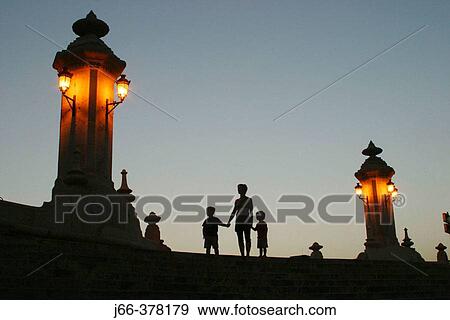 Stock Photo - Valencia, Puente del Mar at sunset. Spain. Fotosearch