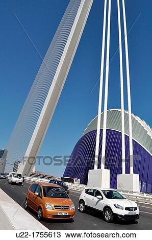 Valencia, Spain: viaduct by the? gora, at Ciudad de las Artes y Las Ciencias View Large Photo Image Stock Image - Valencia, Spain: viaduct by the? gora, at Ciudad de las Artes y Las Ciencias. Fotosearch