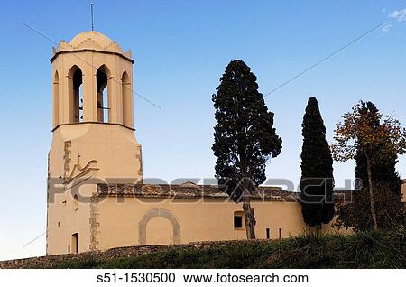 Stock Image - Vallcanera church, La Selva, Girona, Spain. Fotosearch