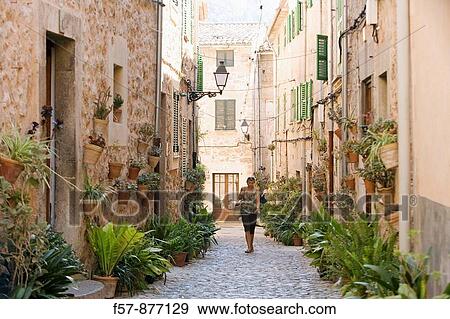Valldemossa, Mallorca, Balearic Islands, Spain View Large Photo Image Stock Photo - Valldemossa, Mallorca, Balearic Islands, Spain. Fotosearch