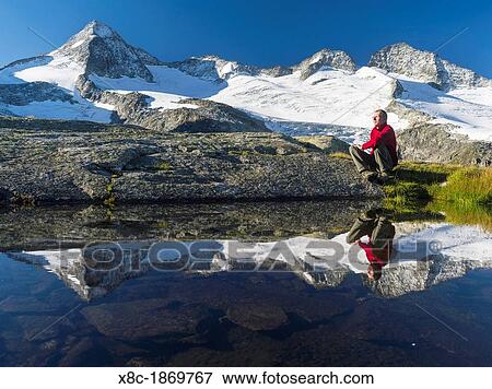 Valley head of valley Obersulzbachtal in the NP Hohe Tauern The Peaks of Mt Grosser Geiger and Mt Maurerkeeskopf with a perfect reflection in a glacial pond View Large Photo Image Stock Photo - Valley head of valley Obersulzbachtal in the NP Hohe Tauern The Peaks of Mt Grosser Geiger and Mt Maurerkeeskopf with a perfect reflection in a glacial pond. Fotosearch