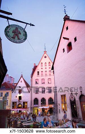 Vana Turg street, Tallinn, Estonia View Large Photo Image Stock Photo - Vana Turg street, Tallinn, Estonia. Fotosearch