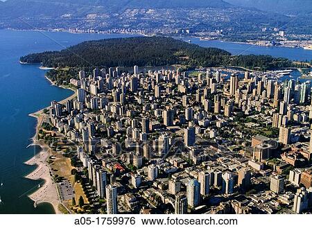 Vancouver, aerial view British Columbia CANADA. View Large Photo Image Stock Photograph - Vancouver, aerial view British Columbia CANADA.. Fotosearch