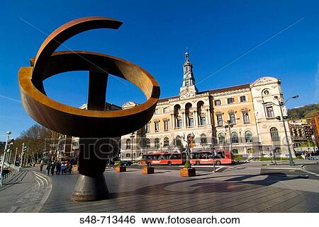 ? Variante ovoide de la desocupaci? n de la esfera?, sculpture by Jorge Oteiza. City Hall. Bilbao. Bizkaia. Euskadi. Spain. View Large Photo Image Stock Photograph - ? Variante ovoide de la desocupaci? n de la esfera?, sculpture by Jorge Oteiza. City Hall. Bilbao. Bizkaia. Euskadi. Spain.. Fotosearch