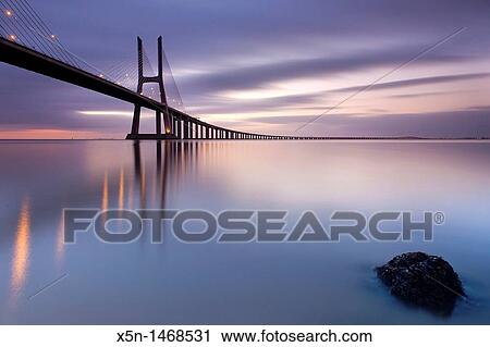 Vasco da Gama Bridge, Lisbon, Portugal, Europe View Large Photo Image Stock Image - Vasco da Gama Bridge, Lisbon, Portugal, Europe. Fotosearch