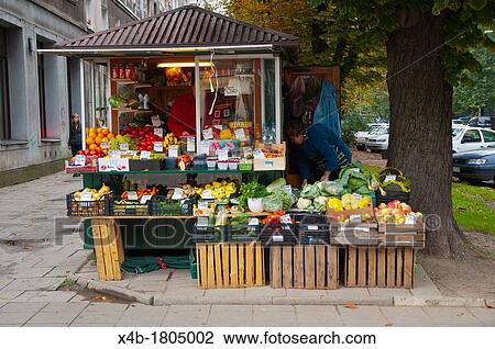 Vegetable street stall Nowa Huta district Krakow city Malopolska region Poland Europe View Large Photo Image Stock Image - Vegetable street stall Nowa Huta district Krakow city Malopolska region Poland Europe. Fotosearch